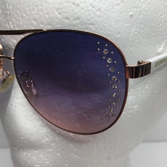Vintage Southpole Womens Sunglasses Sequins Glitzy Bling Summer Beachwear Style - Picture 3 of 11